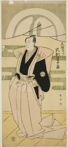The Actor Sawamura Sojuro III in Ceremonial Attire on the Occasion of His Return from..., c1793. Creator: Katsukawa Shun'ei
