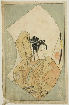 The Actor Sawamura Tanosuke I, from "A Picture Book of Stage Fans (Ehon butai ogi)", Japan, 1770. Creator: Shunsho