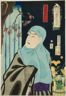 The Actor Sawamura Tossho II as Karukaya Doshin, No. 5 from the series "Flowers of Tokyo: ..., 1872. Creator: Toyohara Kunichika