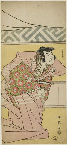 The Actor Sawamuro Sojuro III as Oda Kazusanosuke Harunaga in "The Banquet," the..., c. 1791. Creator: Katsukawa Shun'ei