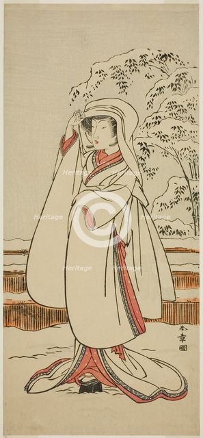 The Actor Segawa Tomisaburo I as the Heron Maiden (Sagi Musume), Japan, c. 1774. Creator: Shunsho.