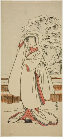 The Actor Segawa Tomisaburo I as the Heron Maiden (Sagi Musume), Japan, c. 1774. Creator: Shunsho