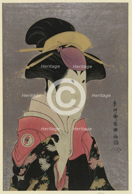 The actor Segawa Tomisaburo II as Yadorigi, wife of Ogishi Kurando, 1794. Creator: Sharaku, Toshusai (active 1794-1795).