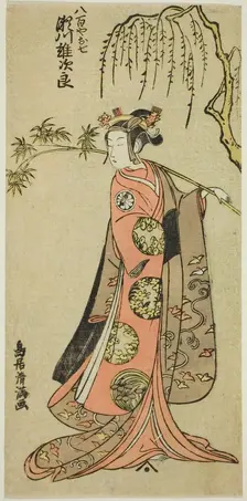 The Actor Segawa Yujiro I as Oshichi in the play "Edo no Haru Meisho Soga," performed...,1773. Creator: Torii Kiyomitsu