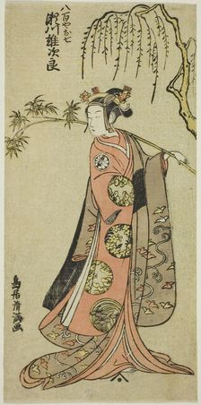 The Actor Segawa Yujiro I as Oshichi in the play "Edo no Haru Meisho Soga," performed...,1773. Creator: Torii Kiyomitsu