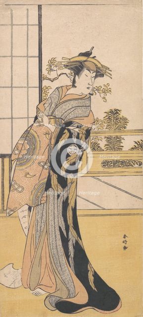 The Actor Segawa Kikunojo 3rd in a Female Role, ca. 1780. Creator: Katsukawa Shunko.