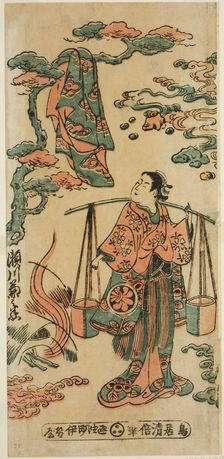 The Actor Segawa Kikunojo I as Mizue Gozen in the play "Suehiro Izu Nikki," performed..., c. 1745. Creator: Torii Kiyomasu