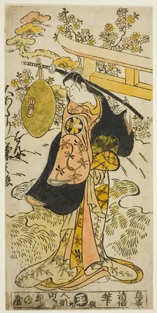 The Actor Segawa Kikunojo I as Hanjo in the play "Tsumagoi Sumidagawa," performed...,1733. Creator: Torii Kiyomasu