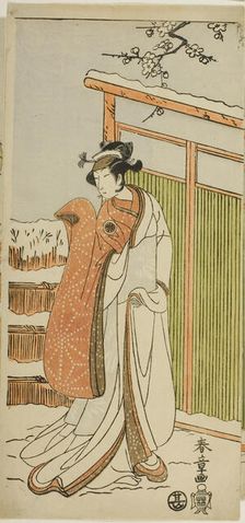 The Actor Segawa Kikunojo II as Yuki Onna (the Snow Woman) in a dance interlude in scen..., c. 1770. Creator: Shunsho