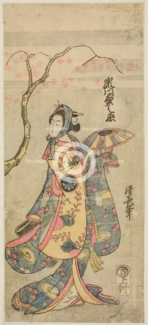 The Actor Segawa Kikunojo II as Shizuka Gozen (?), c. 1767. Creator: Torii Kiyonaga.
