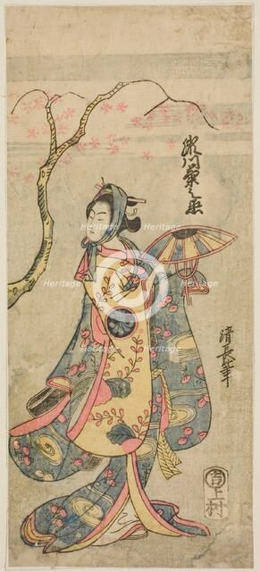 The Actor Segawa Kikunojo II as Shizuka Gozen (?), c. 1767. Creator: Torii Kiyonaga.