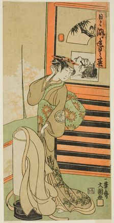 The Actor Segawa Kikunojo II in an Unidentified Role, c. 1771. Creator: Ippitsusai Buncho