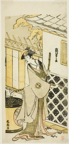 The Actor Segawa Kikunojo III as a Woman of a Samurai Family, Japan, c. 1786. Creator: Hokusai