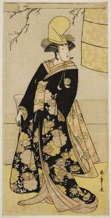 The Actor Segawa Kikunojo III as a Shirabyoshi Dancer in Musume Dojo-ji in the Play Ed..., c. 1783. Creator: Shunsho