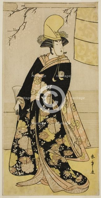 The Actor Segawa Kikunojo III as a Shirabyoshi Dancer in Musume Dojo-ji in the Play Ed..., c. 1783. Creator: Shunsho.