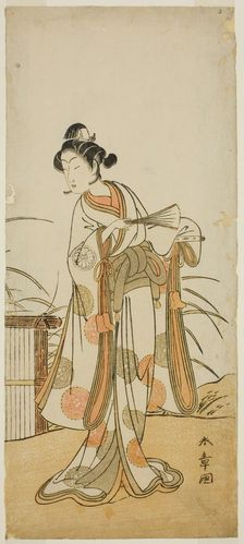 The Actor Segawa Kikunojo III as Aigo no Waka in the Play Chigo Sakura Jusan Kane..., c. 1774. Creator: Shunsho