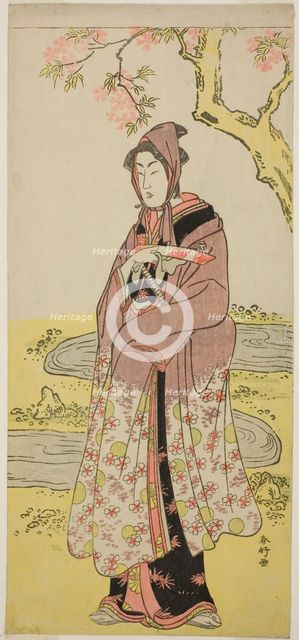 The Actor Segawa Kikunojo III as Kumenosuke in the Play Keisei Natori Soga, Performed..., c.1788. Creator: Katsukawa Shunko.