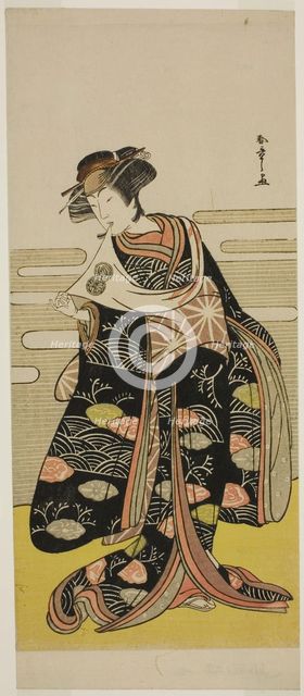The Actor Segawa Kikunojo III as Onami Disguised as the Dragon Princess in the Play..., c. 1778. Creator: Shunsho.