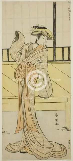 The Actor Segawa Kikunojo III as Okaru in the Play Kanadehon Chushingura, Performed..., c1787. Creator: Katsukawa Shun'ei.
