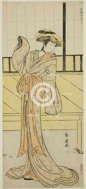 The Actor Segawa Kikunojo III as Okaru in the Play Kanadehon Chushingura, Performed..., c1787. Creator: Katsukawa Shun'ei.