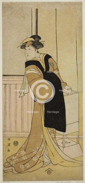 The Actor Segawa Kikunojo III as Otoma (?) in the Play Sayo no Nakayama Hiiki no..., c1790. Creator: Katsukawa Shun'ei.