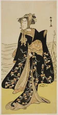 The Actor Segawa Kikunojo III as the Street-Walker Otsuyu in the Play Cho Chidori..., c. 1779. Creator: Shunsho