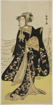 The Actor Segawa Kikunojo III as the Street-Walker Otsuyu in the Play Cho Chidori..., c. 1779. Creator: Shunsho