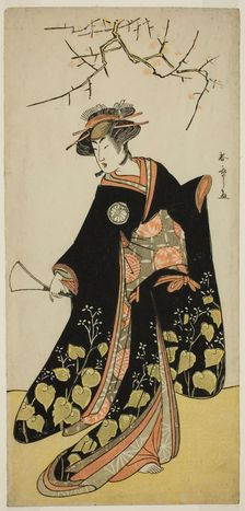 The Actor Segawa Kikunojo III as the Spirit of Joro-gumo (Harlot Spider) Disguised as..., c. 1781. Creator: Shunsho