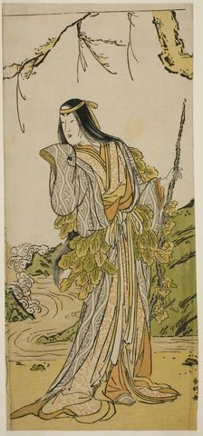 The Actor Segawa Kikunojo III as Yamauba in the Play Otokoyama Furisode Genji..., c. 1785. Creator: Katsukawa Shunko