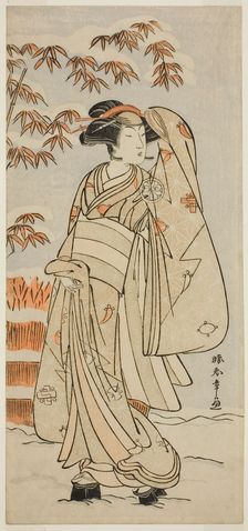 The Actor Segawa Kikunojo III in an Unidentified Role, Japan, c. 1775. Creator: Shunsho