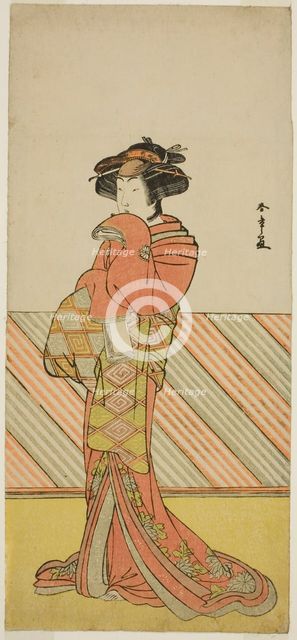 The Actor Segawa Kikunojo III in an Unidentified Role, Japan, c. 1778. Creator: Shunsho.