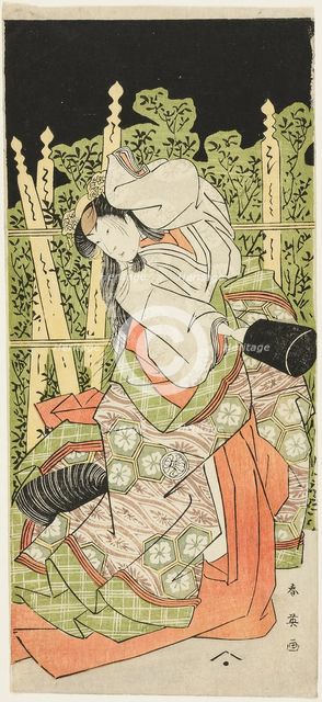 The Actor Segawa Kikunojo III, Possibly as Ono no Komachi, in the Final Part of Act Five..., c. 1789 Creator: Katsukawa Shun'ei.