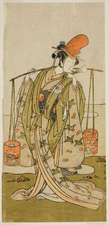 The Actor Segawa Kitsuji III as Murasame in the Play Gohiiki Kanjincho, Performed..., c. 1773. Creator: Shunsho