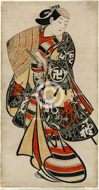 The Actor Takii Hannosuke as an effeminate youth, c. 1707. Creator: Torii Kiyonobu I.