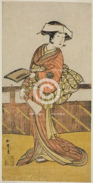 The Actor Yamashita Kinsaku II as Oishi (?) in the Play Kanadehon Chushin Nagori no..., c. 1780. Creator: Shunsho.