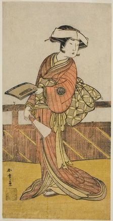The Actor Yamashita Kinsaku II as Oishi (?) in the Play Kanadehon Chushin Nagori no..., c. 1780. Creator: Shunsho