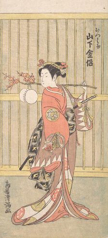 The Actor Yamashita Kinsaku in the Role of Mutsuhana, ca. 1767., ca. 1767. Creator: Torii Kiyomitsu