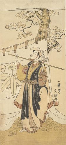The Actor Yamashita Kyonosuke in the Role of Tamarimaru, ca. 1769. Creator: Ippitsusai Buncho