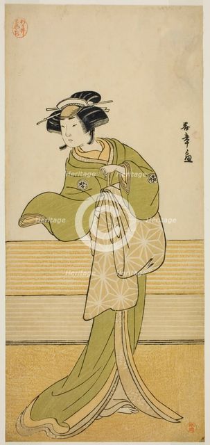 The Actor Yamashita Mangiku I in an Unidentified Role, Japan, early 1780s. Creator: Shunsho.