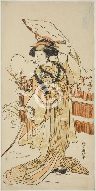 The Actor Yoshizawa Ayame IV as Yadorigi, the Sister of Nikaido Shinanosuke, Disguised..., c. 1778. Creator: Katsukawa Shunko.