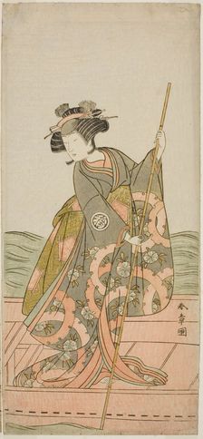 The Actor Yoshizawa Iroha I as Princess Yosooi (Yosooi Hime) in the Play Kikujido..., c. 1775. Creator: Shunsho