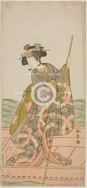 The Actor Yoshizawa Iroha I as Princess Yosooi (Yosooi Hime) in the Play Kikujido..., c. 1775. Creator: Shunsho.