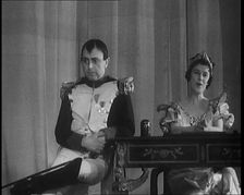 The Actors Beatrice Lillie and Lupino Lane on Stage in Character as Napoleon and Josephine, 1931. Creator: British Pathe Ltd