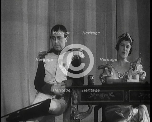 The Actors Beatrice Lillie and Lupino Lane on Stage in Character as Napoleon and Josephine, 1931. Creator: British Pathe Ltd.