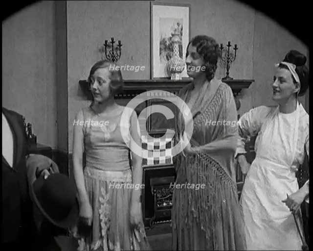 The Actors Edward Chapman and Gracie Fields Acting in a Play, 1920s. Creator: British Pathe Ltd.
