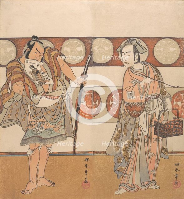 The Actors Ichikawa Yaozo III and Nakamura Sukegoro II, ca. 1791. Creator: Shunsho.