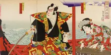 The Actors Ichikawa Danjuro and Nakamura Fukusuke in the Roles of Kato Kiyomasa..., 19th century. Creator: Toyohara Kunichika