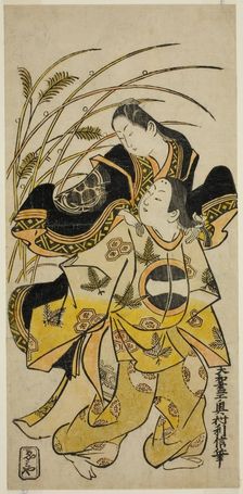 The Actors Ichikawa Monnosuke as a nobleman and Dekishima Daisuke as a noblewoman, c. 1721. Creator: Okumura Toshinobu