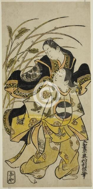 The Actors Ichikawa Monnosuke as a nobleman and Dekishima Daisuke as a noblewoman, c. 1721. Creator: Okumura Toshinobu.