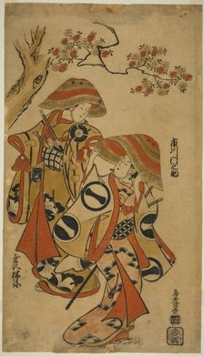 The Actors Ichikawa Monnosuke I and Tamazawa Rinya, c. 1715. Creator: Torii Kiyomasu I